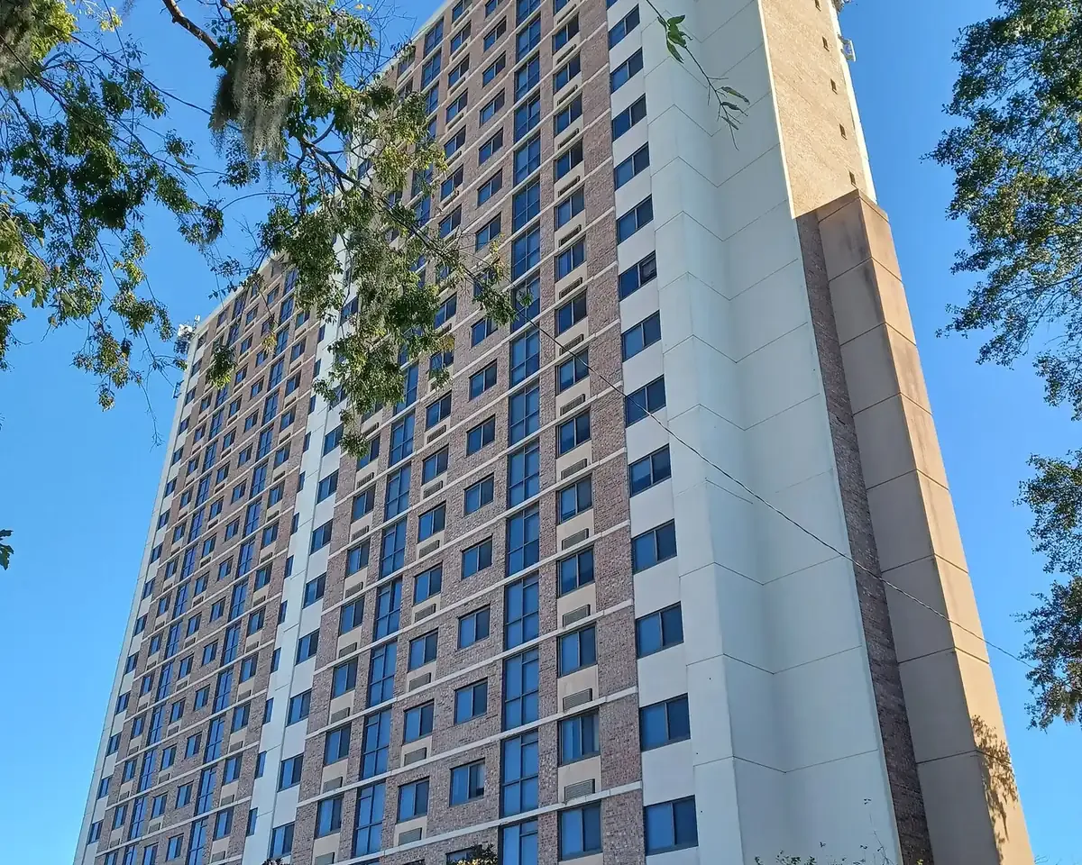 Stillwell Towers on the south side, about a mile from Heard Elementary