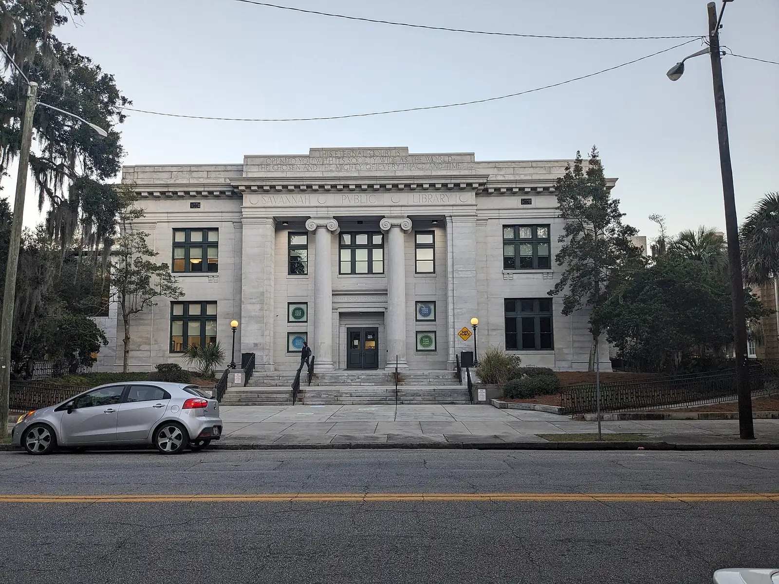 The Savannah Public Library building at 2002 Bull St., about 300 yards from Susie King Taylor