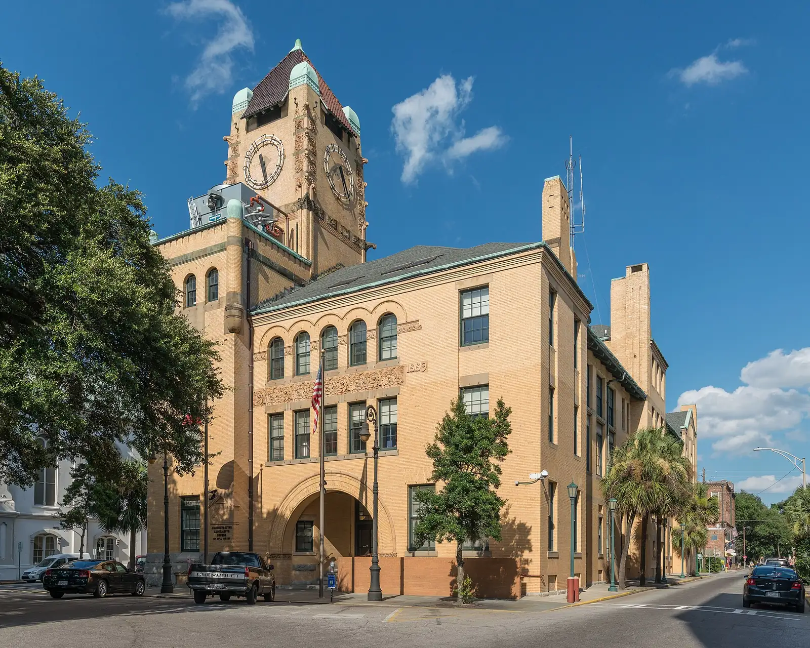The Chatham County Courthouse and administrative center on Bull Street in downtown Savannah.
